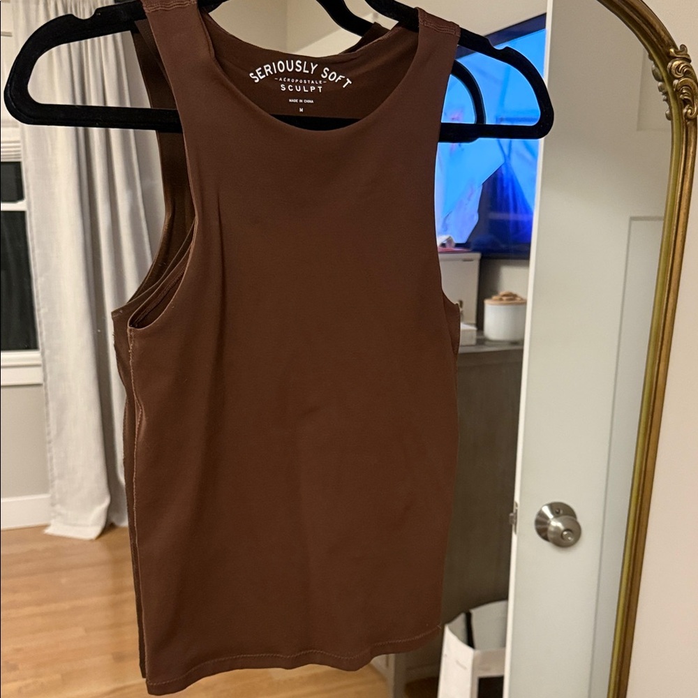 Brown Sleeveless Tank Top